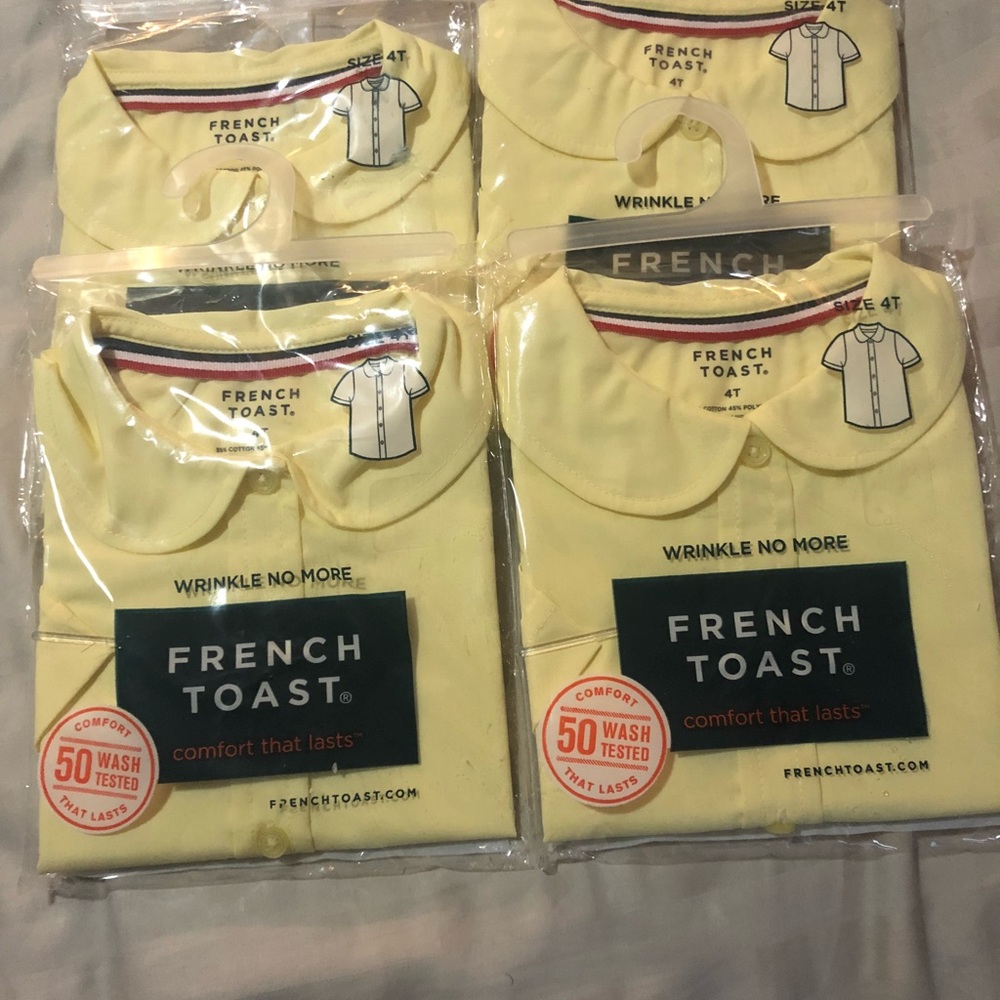 4T French Toast Little Girls S/S Peter Pan Shirt